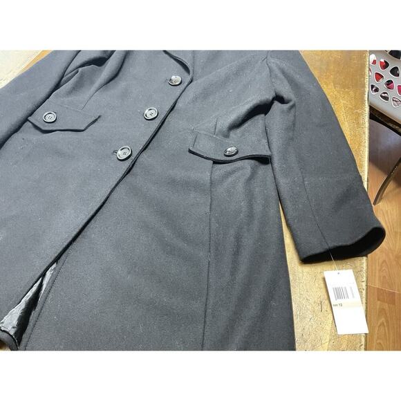 Michael Kors Women's Size 12 Wool Lined Black Pea Coat NWT - Picture 2 of 14